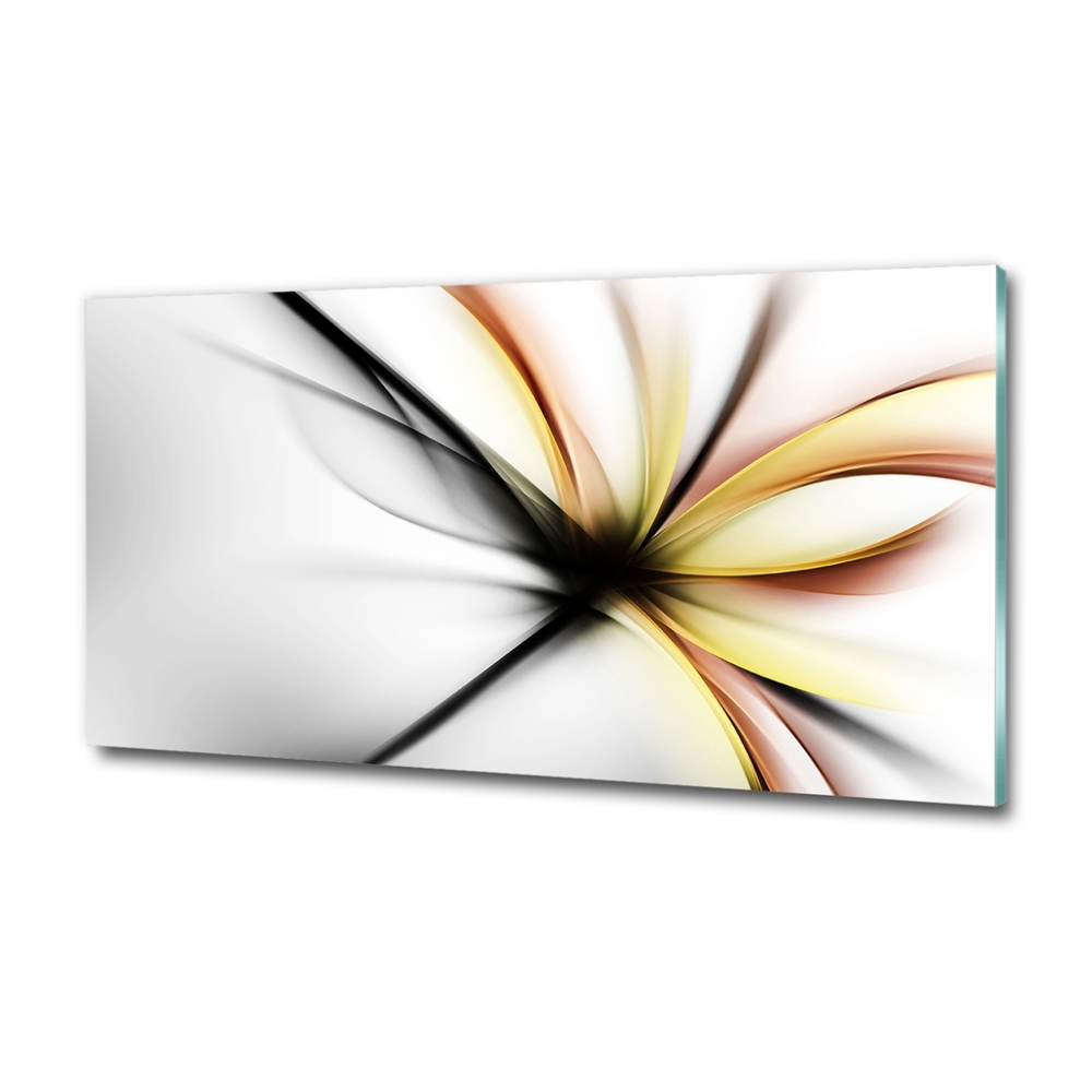 Glass wall art Flower abstraction