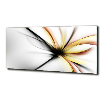 Glass wall art Flower abstraction