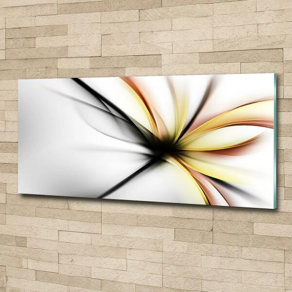 Glass wall art Flower abstraction