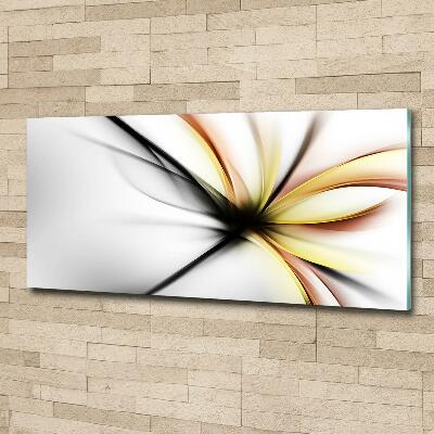 Glass wall art Flower abstraction