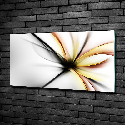 Glass wall art Flower abstraction