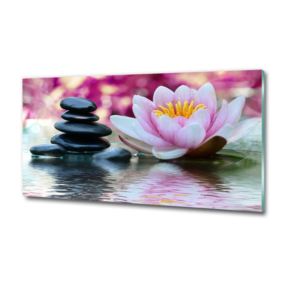 Glass art print Water lily