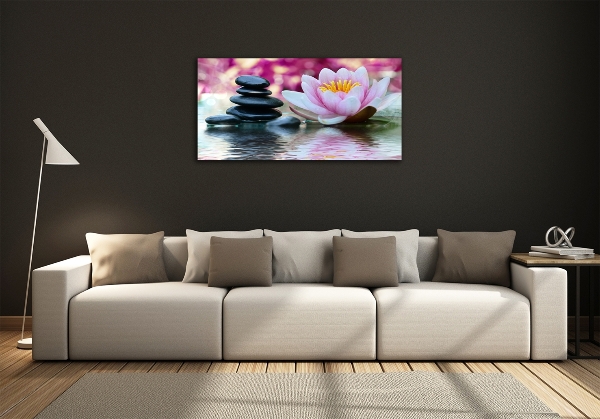 Glass art print Water lily