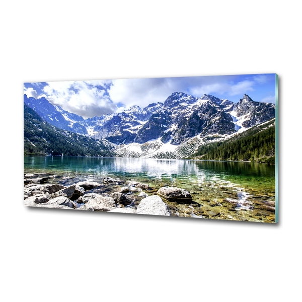 Glass wall art Morskie oko tatry