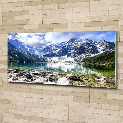 Glass wall art Morskie oko tatry