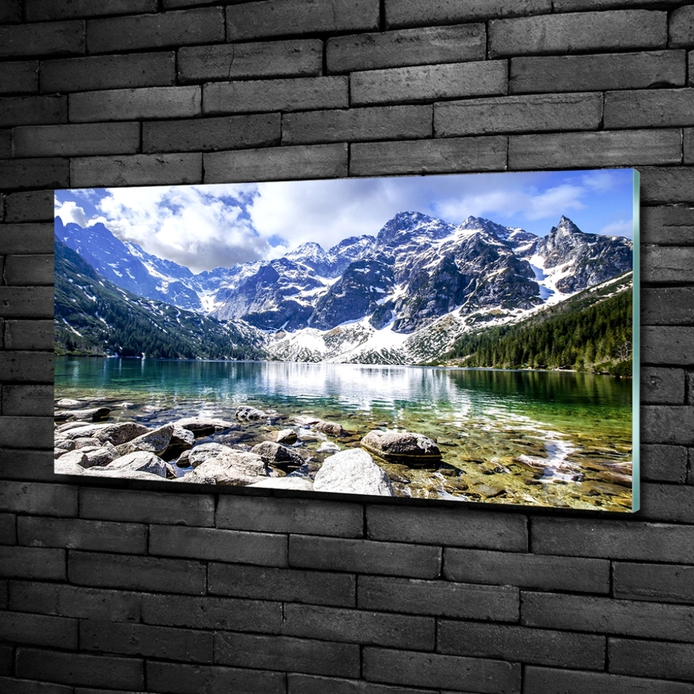 Glass wall art Morskie oko tatry