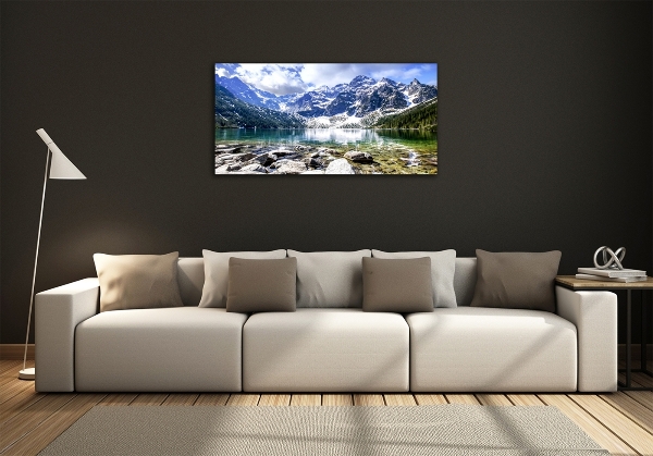 Glass wall art Morskie oko tatry