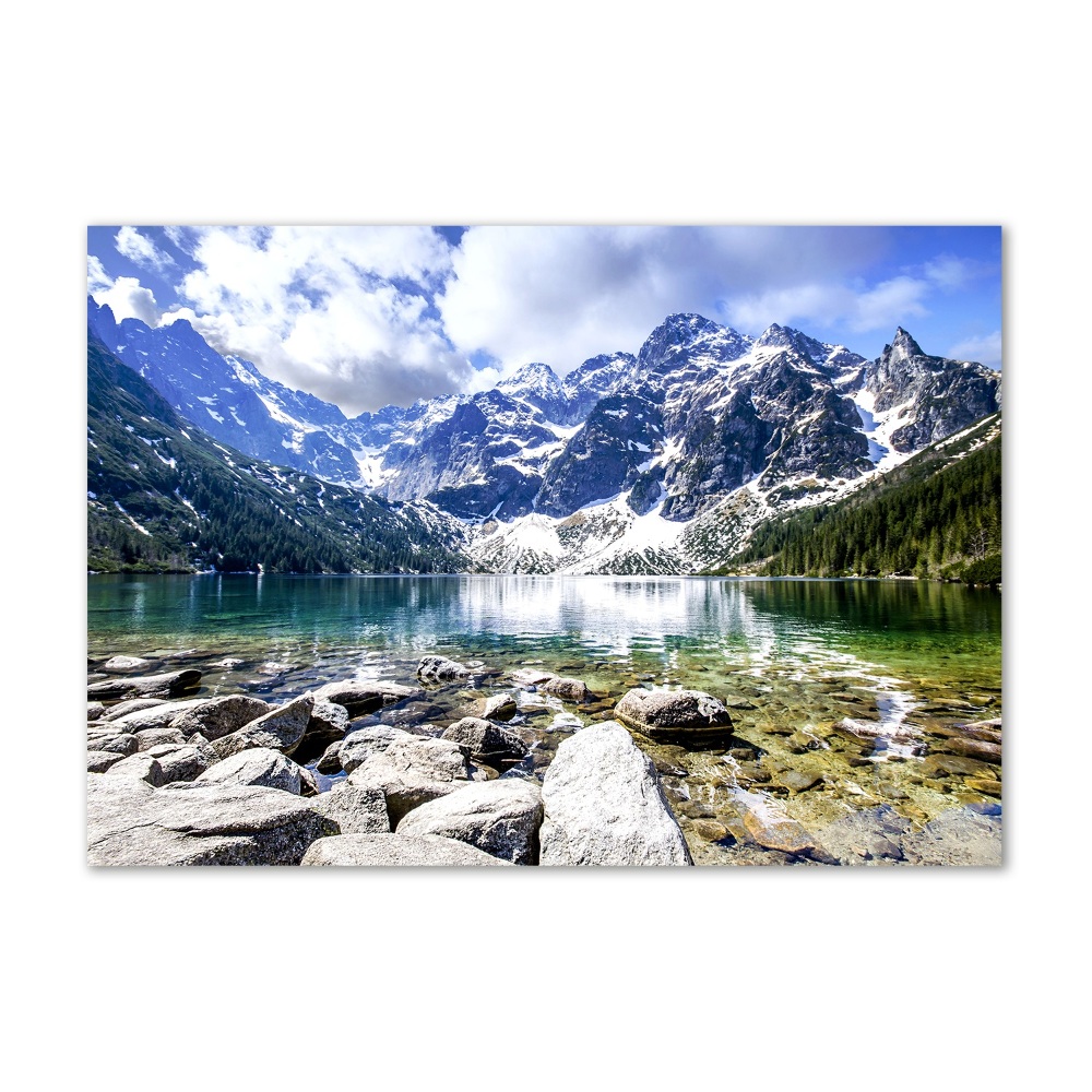 Glass wall art Morskie oko tatry