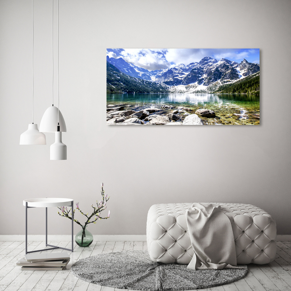 Glass wall art Morskie oko tatry