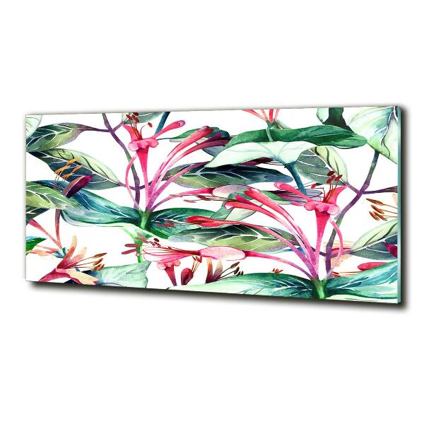 Glass art print Honeysuckle