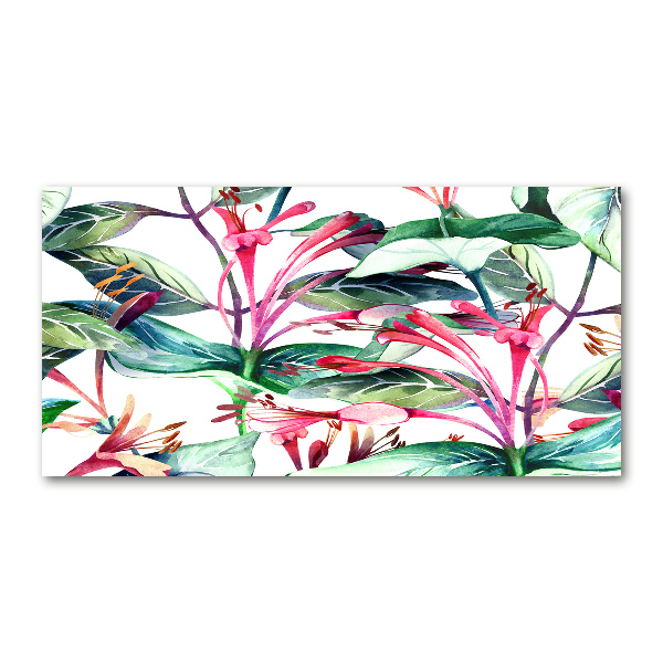 Glass art print Honeysuckle