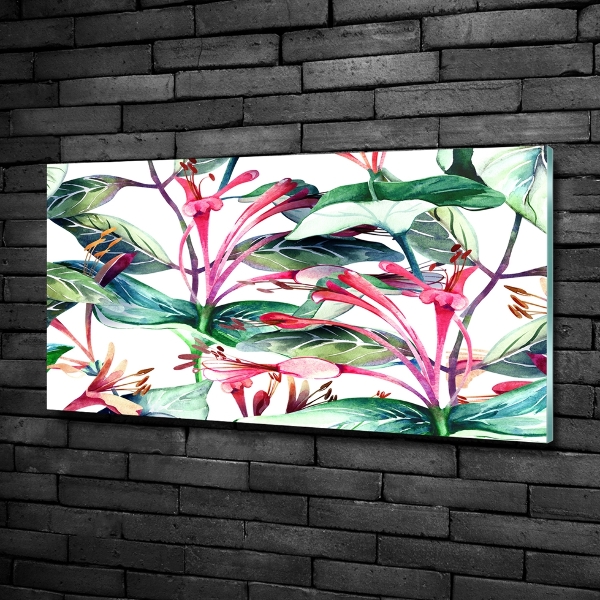 Glass art print Honeysuckle