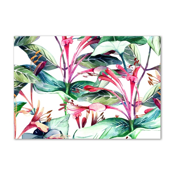 Glass art print Honeysuckle