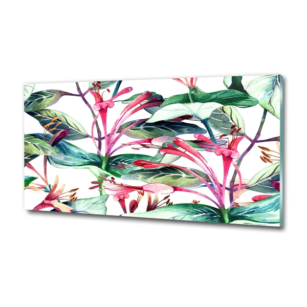 Glass art print Honeysuckle