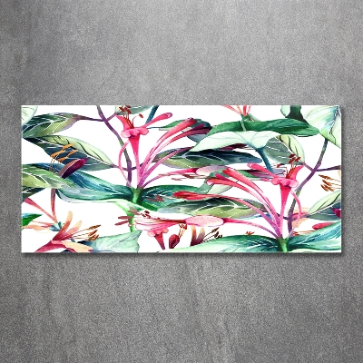 Glass art print Honeysuckle