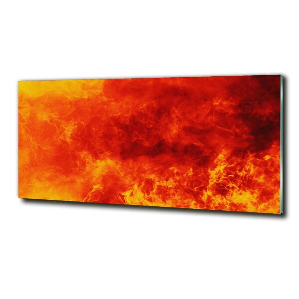 Wall art on glass Flames