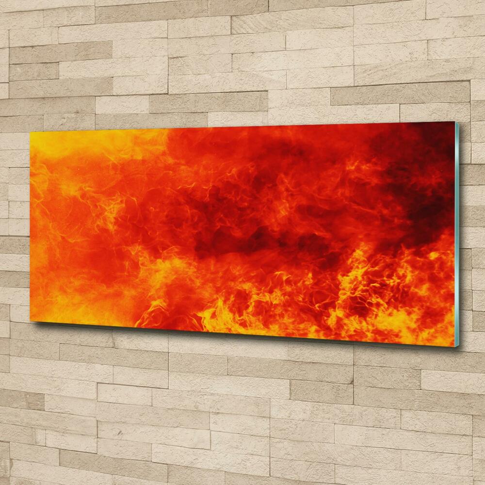 Wall art on glass Flames