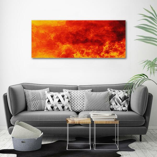 Wall art on glass Flames