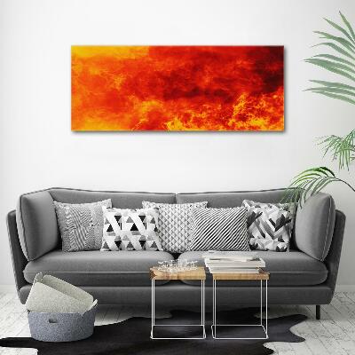 Wall art on glass Flames