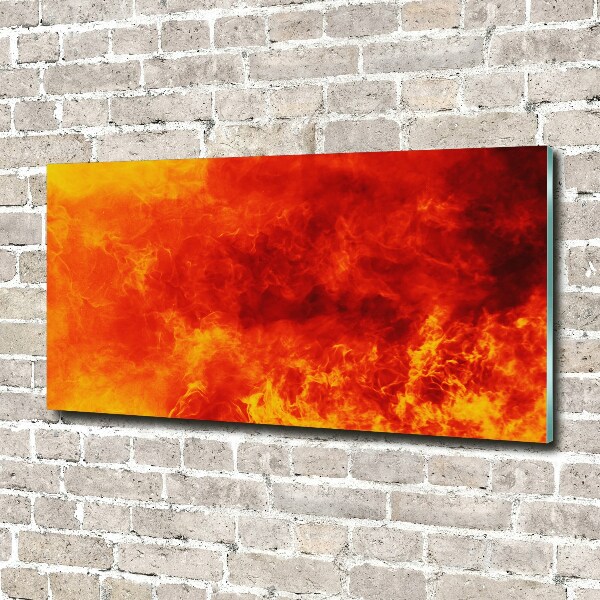 Wall art on glass Flames