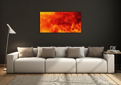 Wall art on glass Flames