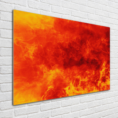 Wall art on glass Flames