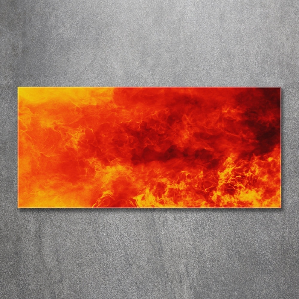 Wall art on glass Flames