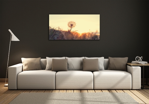 Glass art print Dandelion