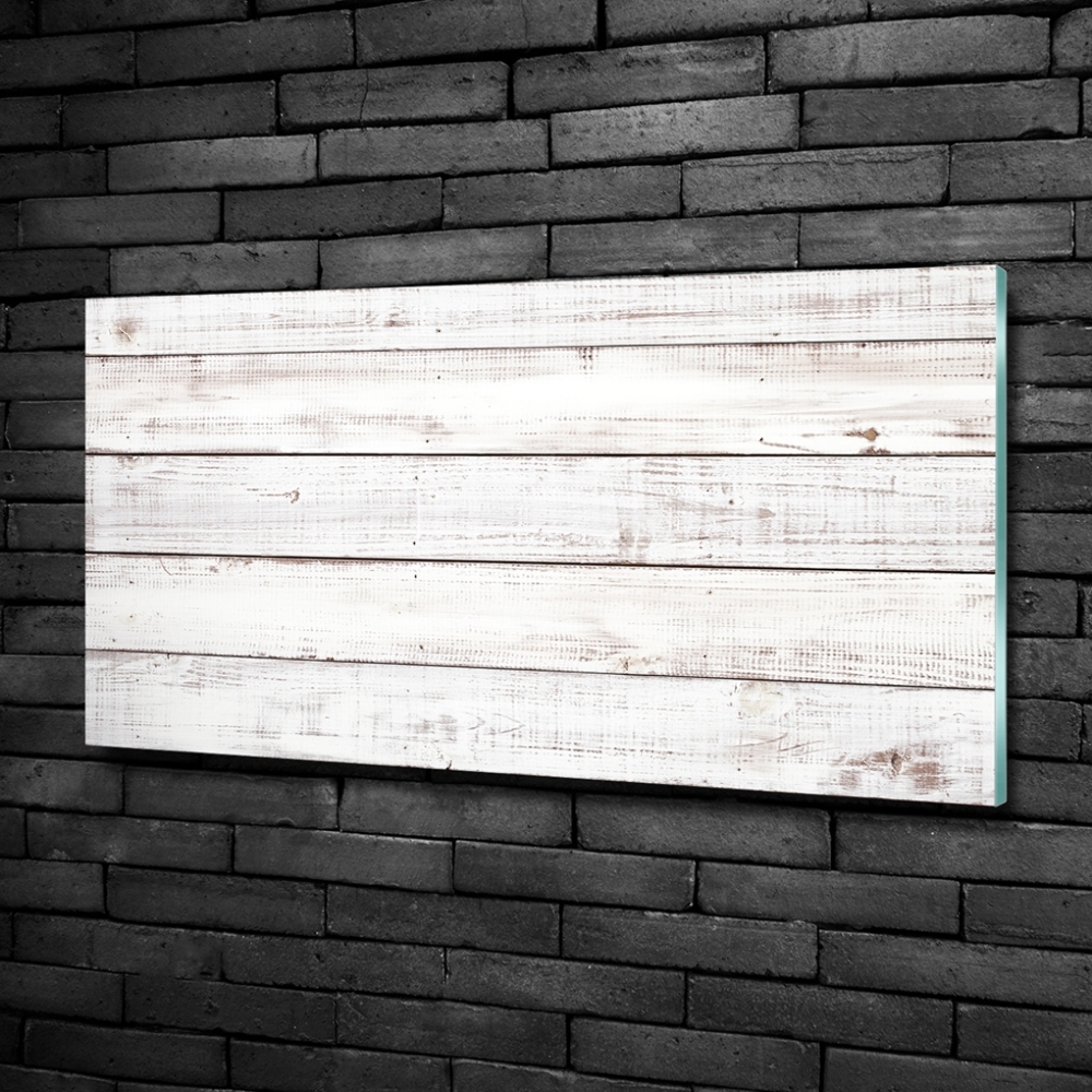 Glass art print Wooden wall