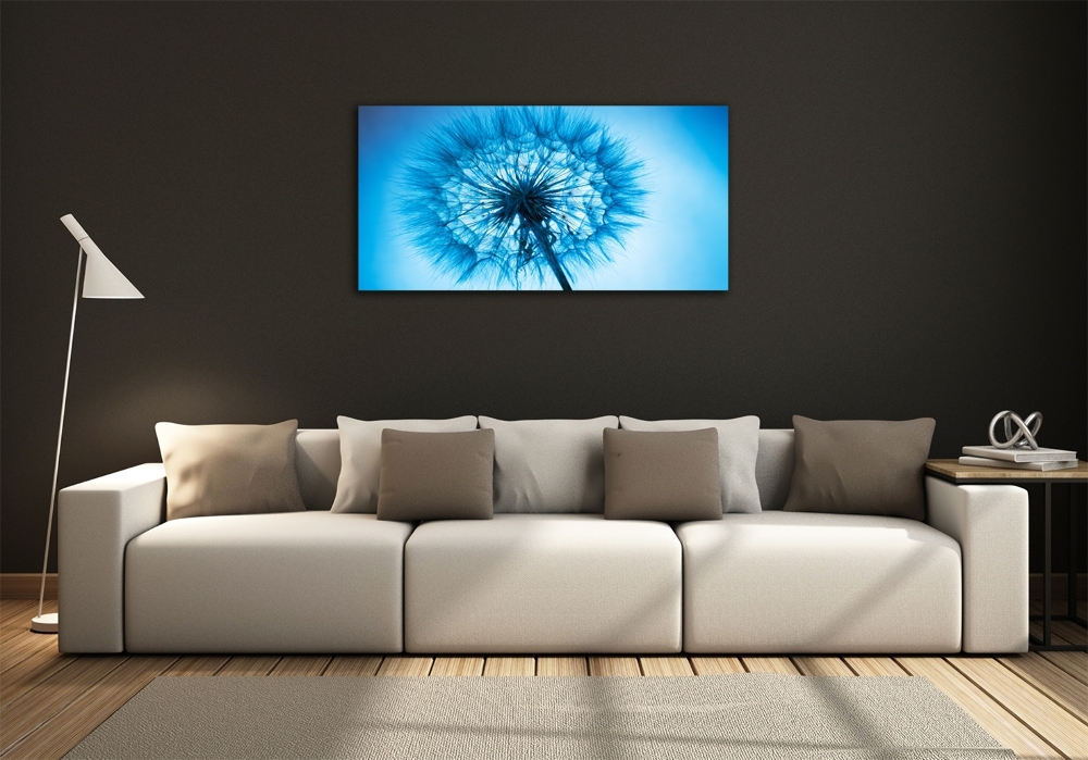 Wall art on glass Dandelion