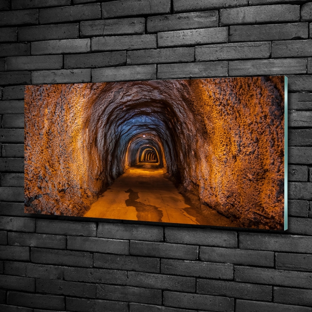 Glass art picture Underground tunnel