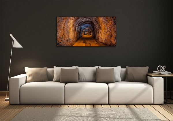 Glass art picture Underground tunnel