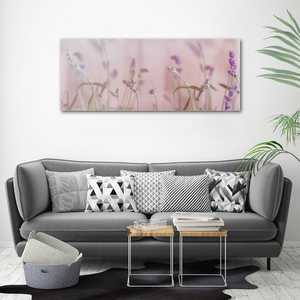 Wall art on glass Lavender