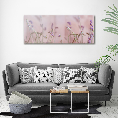 Wall art on glass Lavender