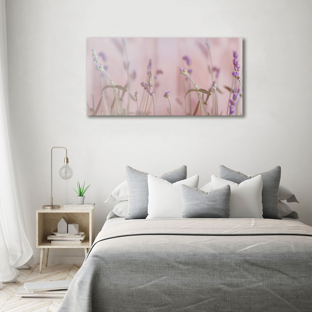 Wall art on glass Lavender