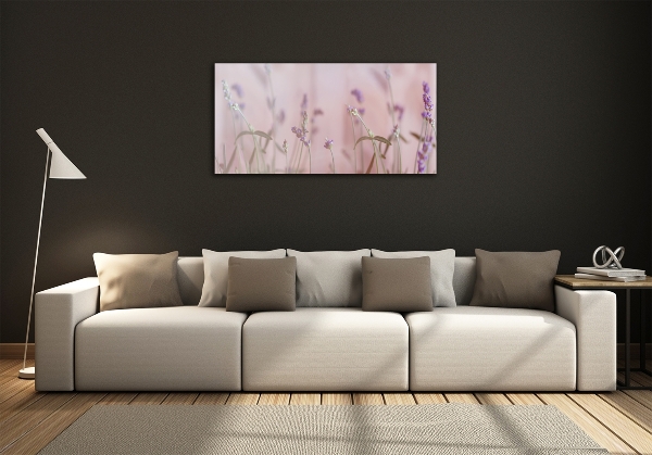 Wall art on glass Lavender