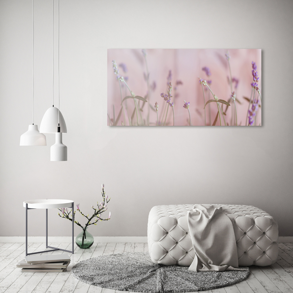 Wall art on glass Lavender