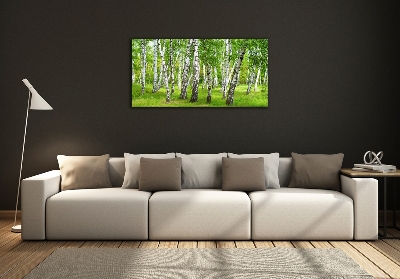 Glass art print Birch forest