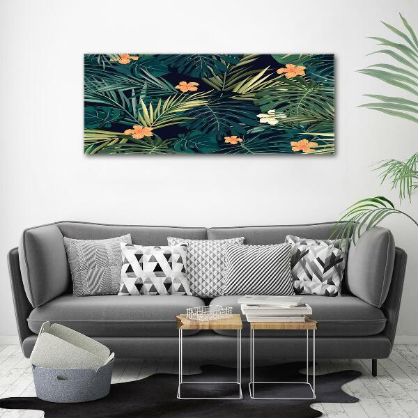 Glass art print Tropical leaves