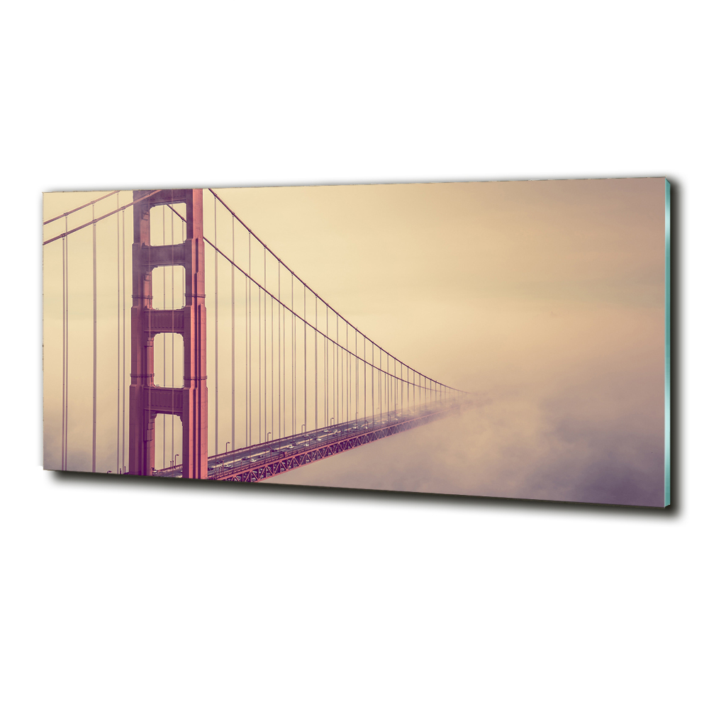 Photo printed on glass San francisco bridge