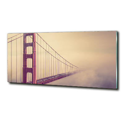 Photo printed on glass San francisco bridge