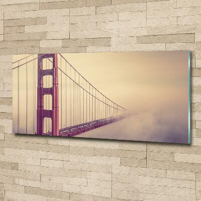 Photo printed on glass San francisco bridge