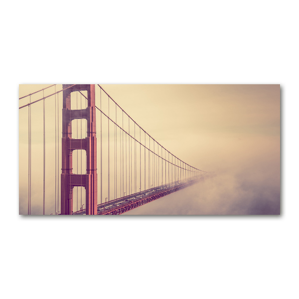 Photo printed on glass San francisco bridge