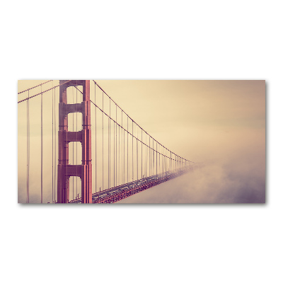 Photo printed on glass San francisco bridge