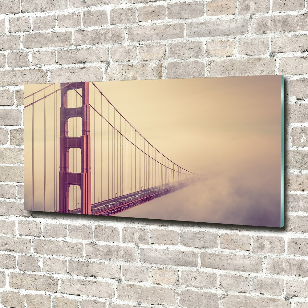 Photo printed on glass San francisco bridge