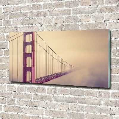 Photo printed on glass San francisco bridge