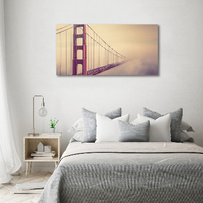 Photo printed on glass San francisco bridge