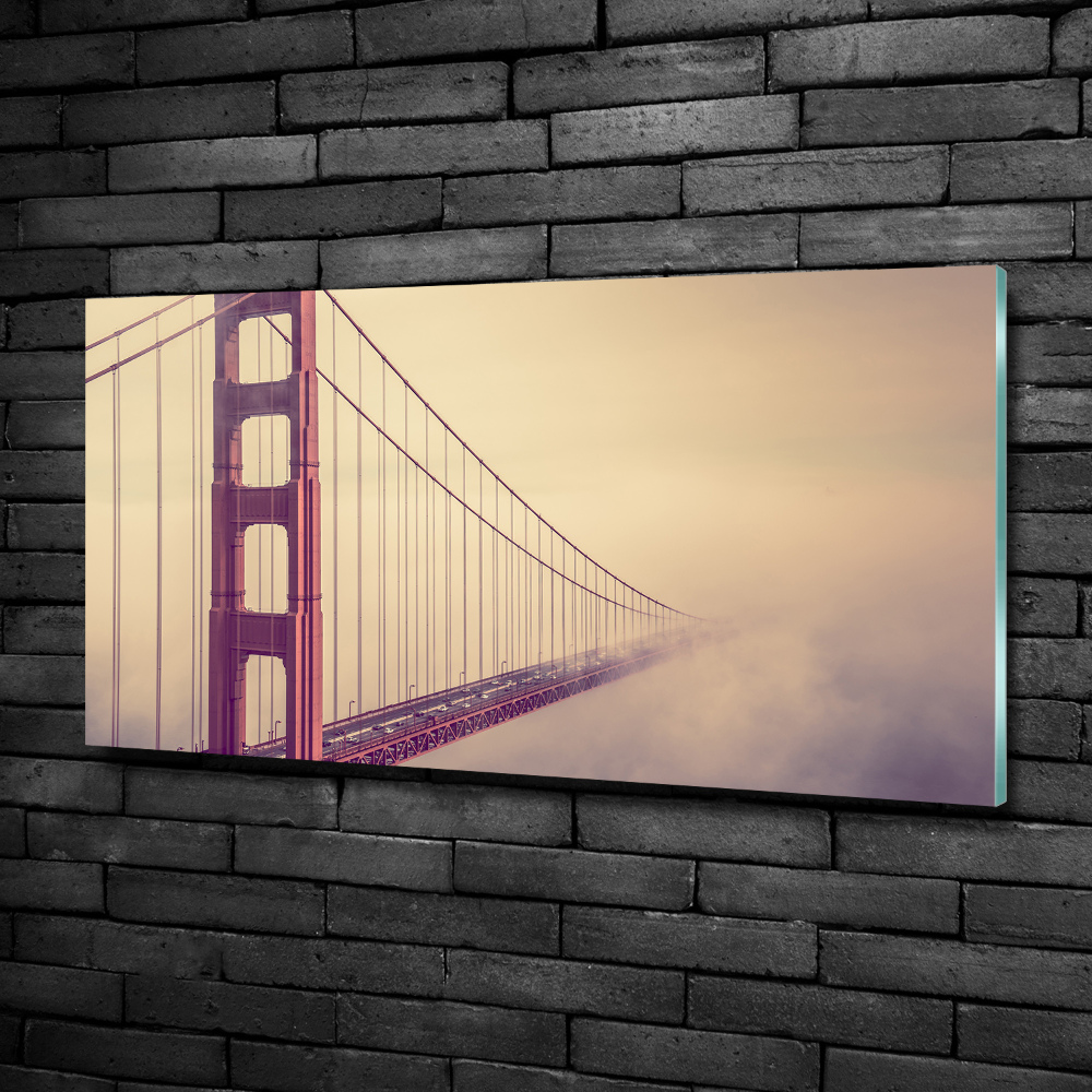 Photo printed on glass San francisco bridge