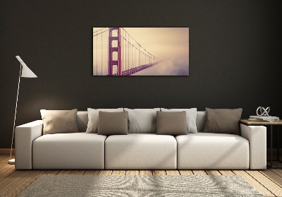 Photo printed on glass San francisco bridge