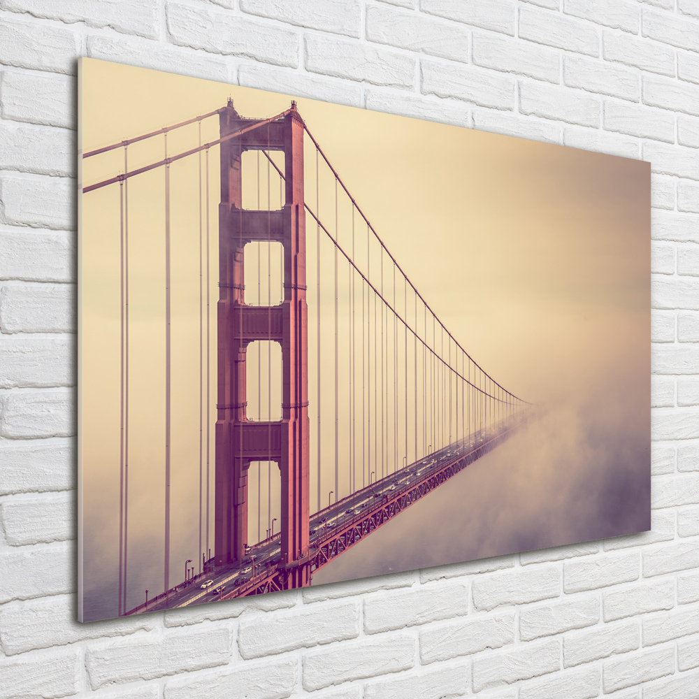 Photo printed on glass San francisco bridge